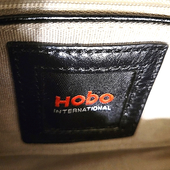 NWT HOBO Int'l Black with Multi-Color Leather Patchwork Design Shoulder Bag - Picture 3 of 8